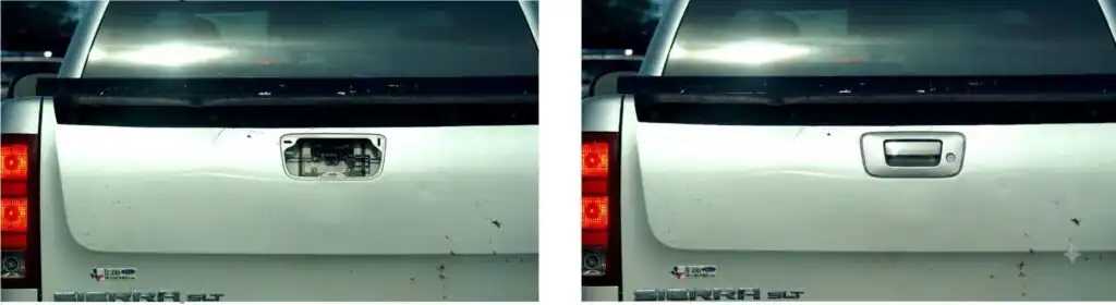 tailgate handle replacement before after