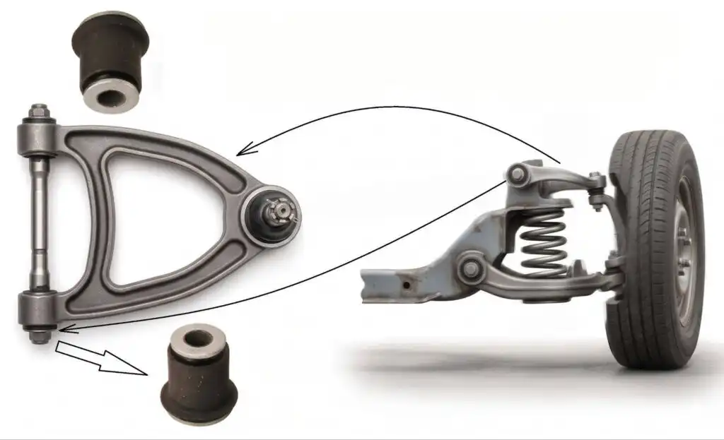 upper control arm bushing location diagram