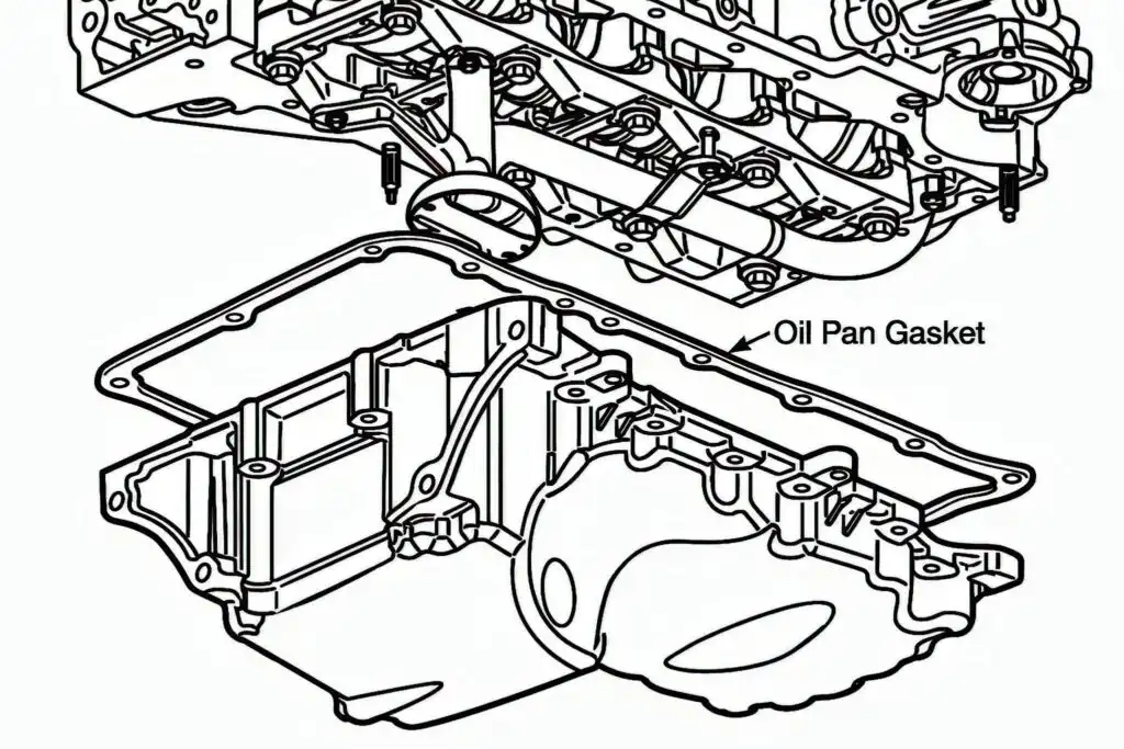 oil pan gasket diagram