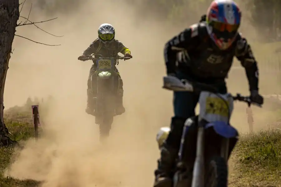 riding a dirt bike