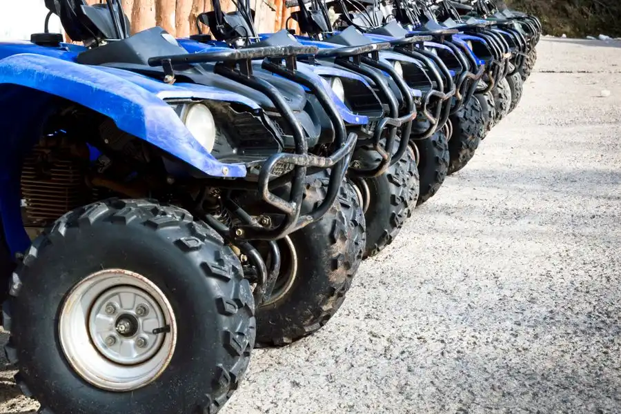 ATVs lined up