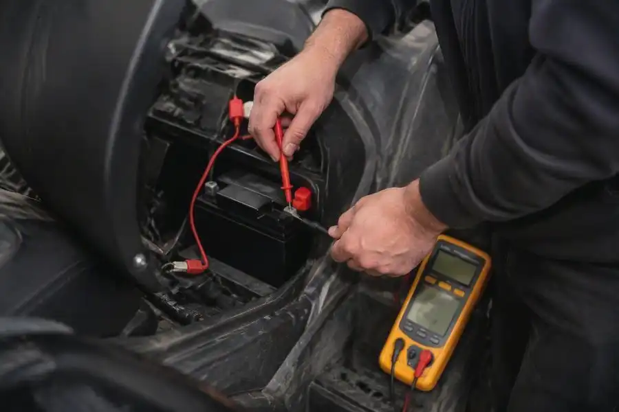 Testing Powersports Battery With Multimeter 2